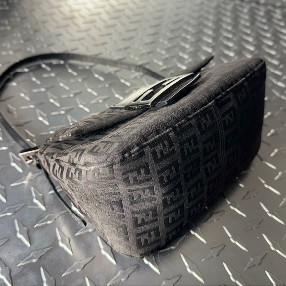 Fendi Vintage Canvas Mini Baguette in Black - Picture 3 of 11